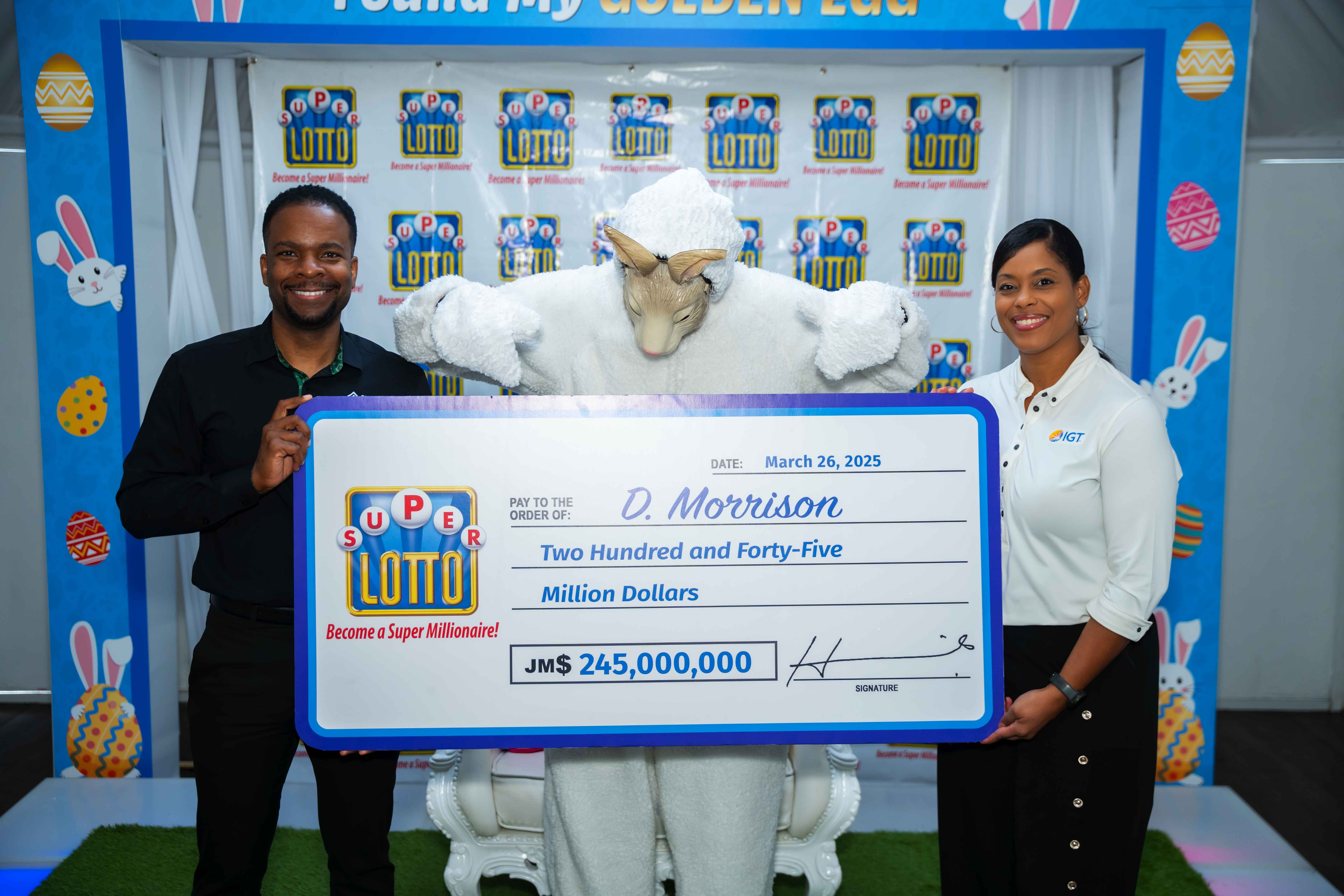 ST. CATHERINE LABOURER WINS $245 MILLION SUPER LOTTO JACKPOT