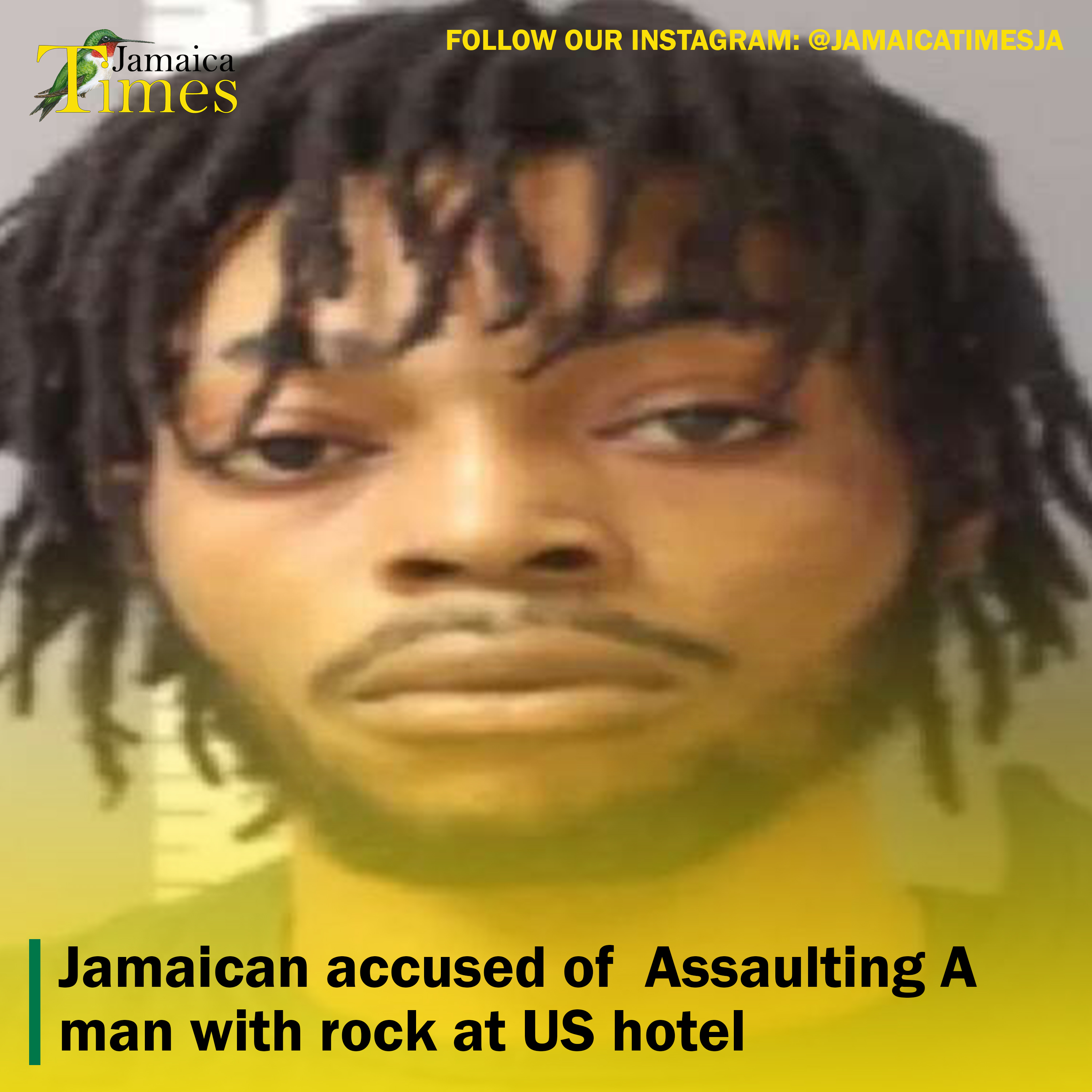 Jamaican accused of Assaulting man with rock at US hotel